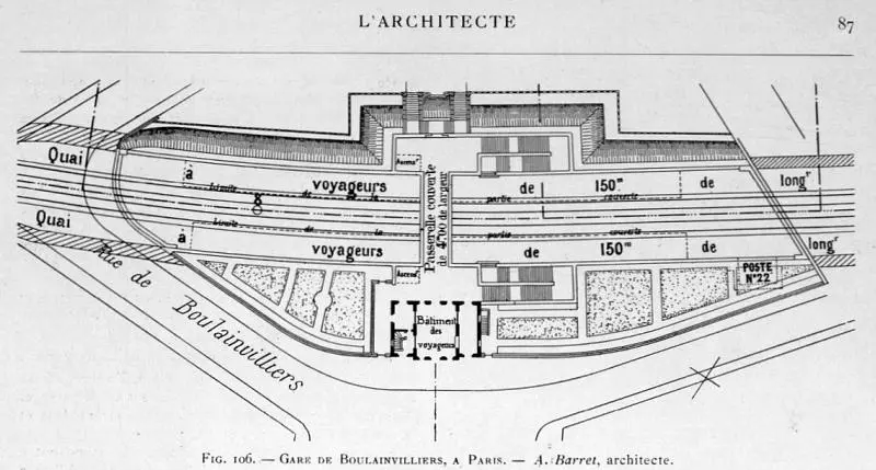 Plan de la station Boulainvilliers