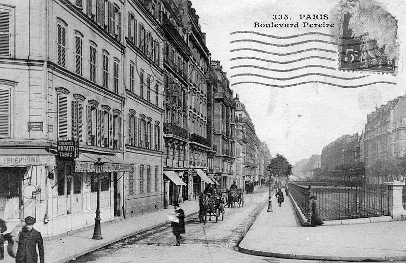 La tranchée du Boulevard Pereire vue de la place Pereire