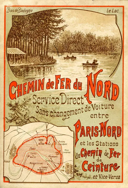 Parcours du service circulaire de la gare du Nord