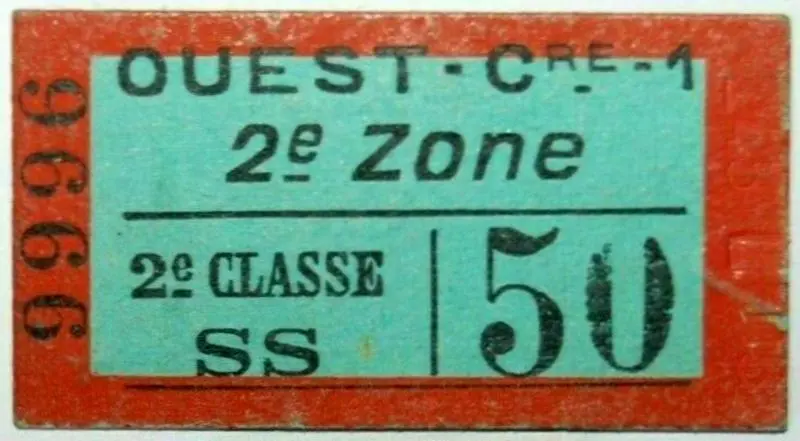 Billet de 2e classe