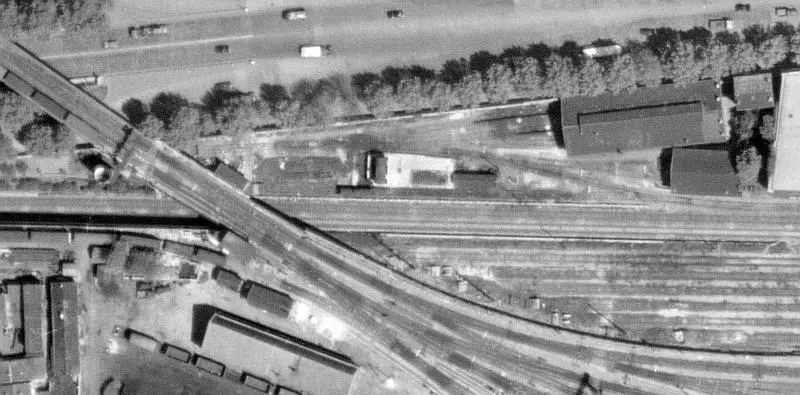 Vue du dépôt de l'Évangile en 1954