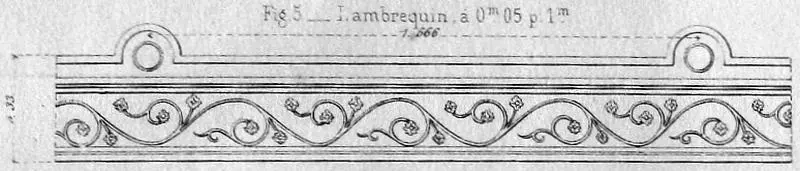 Lambrequin des marquises de quai des gares de la Petite Ceinture Rive Gauche