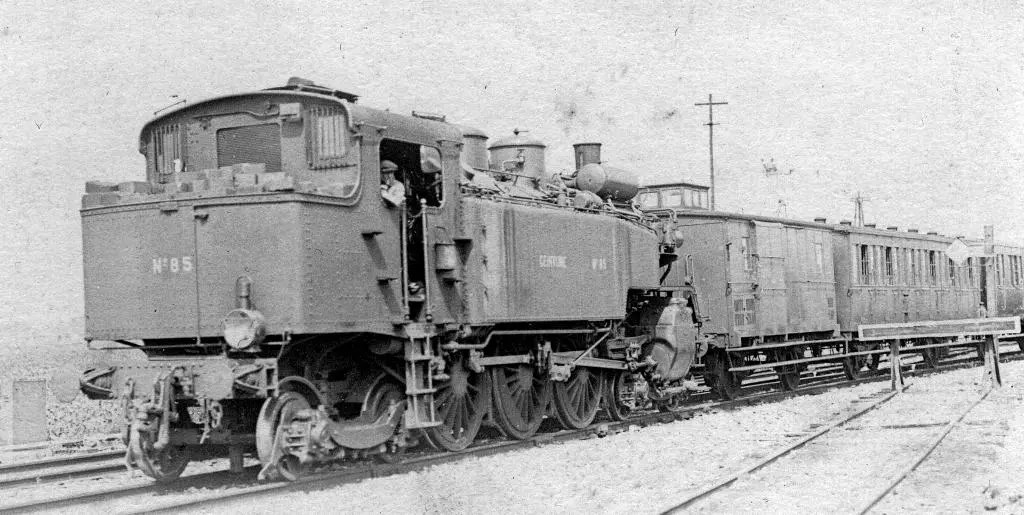 Train de la Grande Ceinture près de Valenton en juillet 1934