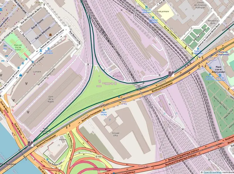 Situation début 2020 du secteur Bercy-Charenton